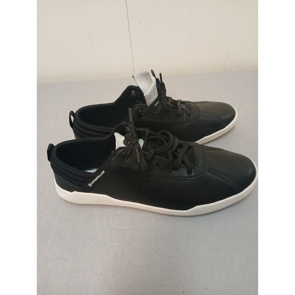 Caterpillar CAT Black White Mens Leather Casual Shoes Sneakers P724185 Mens 11